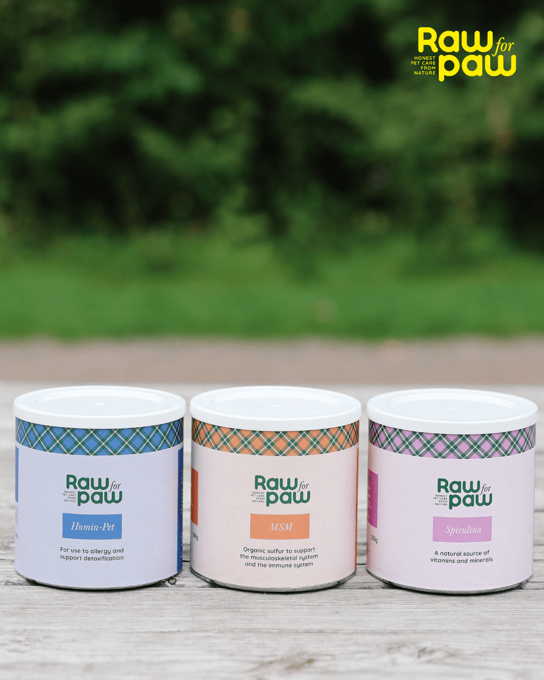 Kosttillskotten Humin-Pet, MSM och Spirulina